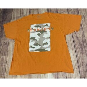 Sean John Men's Gray Camo Graphic T Shirt Orange Size 3XL XXXL